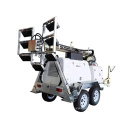 SWT 10M Mast 300Wx12 Diesel Mobile Trailer Mounted Hydraulic Led Light Towers with 7.5kW Diesel Generator